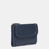 Cartera pequeña en piel azul