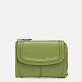 Cartera pequeña en piel verde