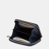 Kartenetui aus blauem Leder