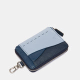 Kartenetui aus blauem Leder