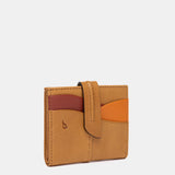 Tarjetero en piel cognac