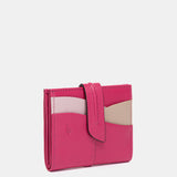 Tarjetero en piel fucsia