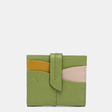 Tarjetero en piel verde