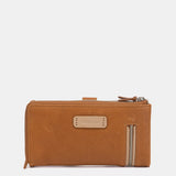Cartera grande de piel cognac