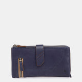 Cartera grande de piel azul