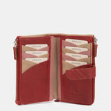 Mittelgroße Geldbörse aus rotem Leder