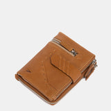Cognac leather small wallet
