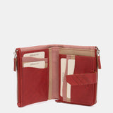 Kleines Portemonnaie aus rotem Leder