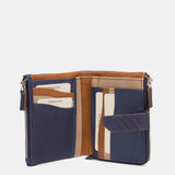 Kleine blaue Lederbrieftasche