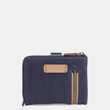 Kleine blaue Lederbrieftasche