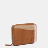 Cognac leather card holder