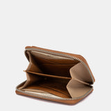 Cognac leather card holder