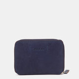 Kartenetui aus blauem Leder