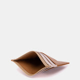 Cognac leather card holder