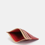 Kartenetui aus rotem Leder