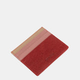 Kartenetui aus rotem Leder