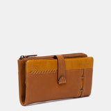 Cartera grande en piel cognac