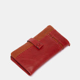 Cartera grande en piel roja