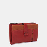 Cartera mediana en piel roja