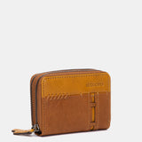 Cartera pequeña en piel cognac