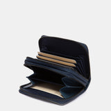 Cartera pequeña en piel azul