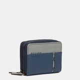 Cartera pequeña en piel azul