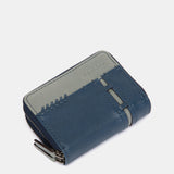 Cartera pequeña en piel azul