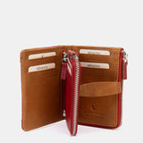 Cartera pequeña de piel roja