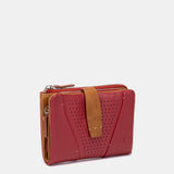 Cartera pequeña de piel roja