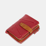 Cartera pequeña de piel roja