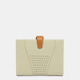 Green leather card holder