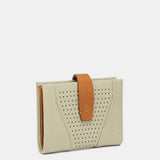 Green leather card holder