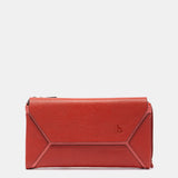 Cartera grande en piel roja