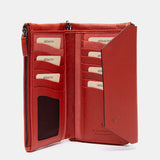 Cartera grande en piel roja