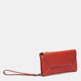 Cartera grande en piel roja