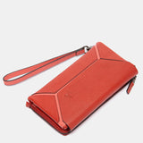 Cartera grande en piel roja