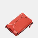 Cartera mediana en piel roja