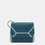 Cartera pequeña en piel azul