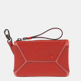 Monedero en piel rojo