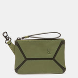 Monedero en piel verde