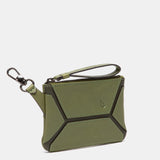 Monedero en piel verde