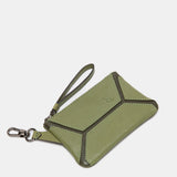 Monedero en piel verde