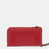 Cartera grande de piel roja