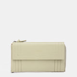 Cartera grande de piel verde