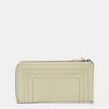 Cartera grande de piel verde