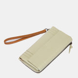 Cartera grande de piel verde