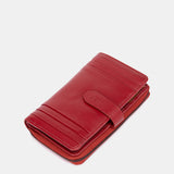 Cartera mediana de piel roja
