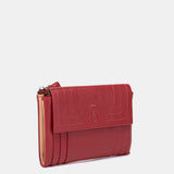 Cartera pequeña de piel roja