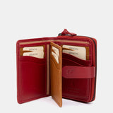 Cartera pequeña de piel roja