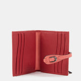 Portacarte in pelle rossa
